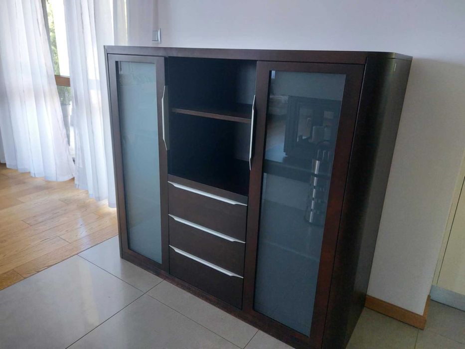 Witryna/ komoda, przeszkona, szuflady, marka KLOSE lite drewno