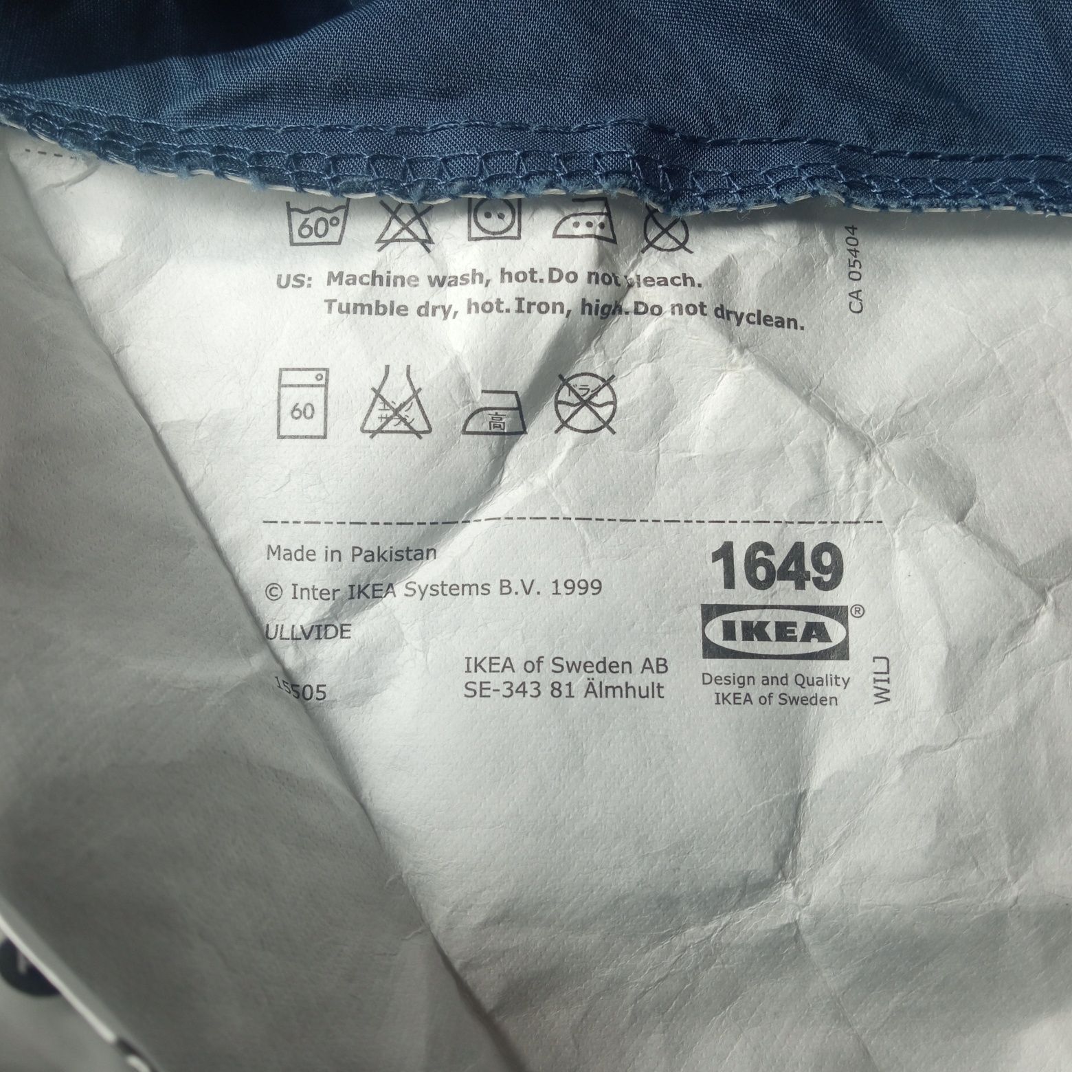 Ikea ullvide 90x200 prześcieradło z gumką granat
