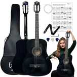 Gitara klasyczna V-Tone CG ONE BK 4/4+kostki, pasek, pokrowiec, struny
