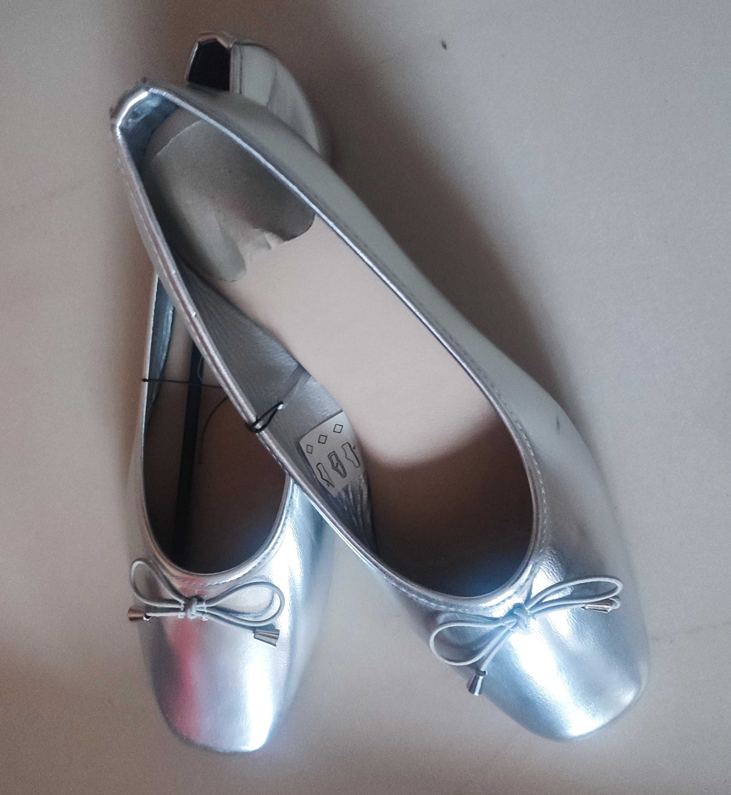 Srebrne balerinki r 41 Dunnes stores