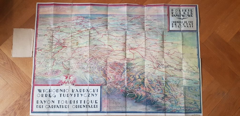 Mapa turystyczna z 1932 r