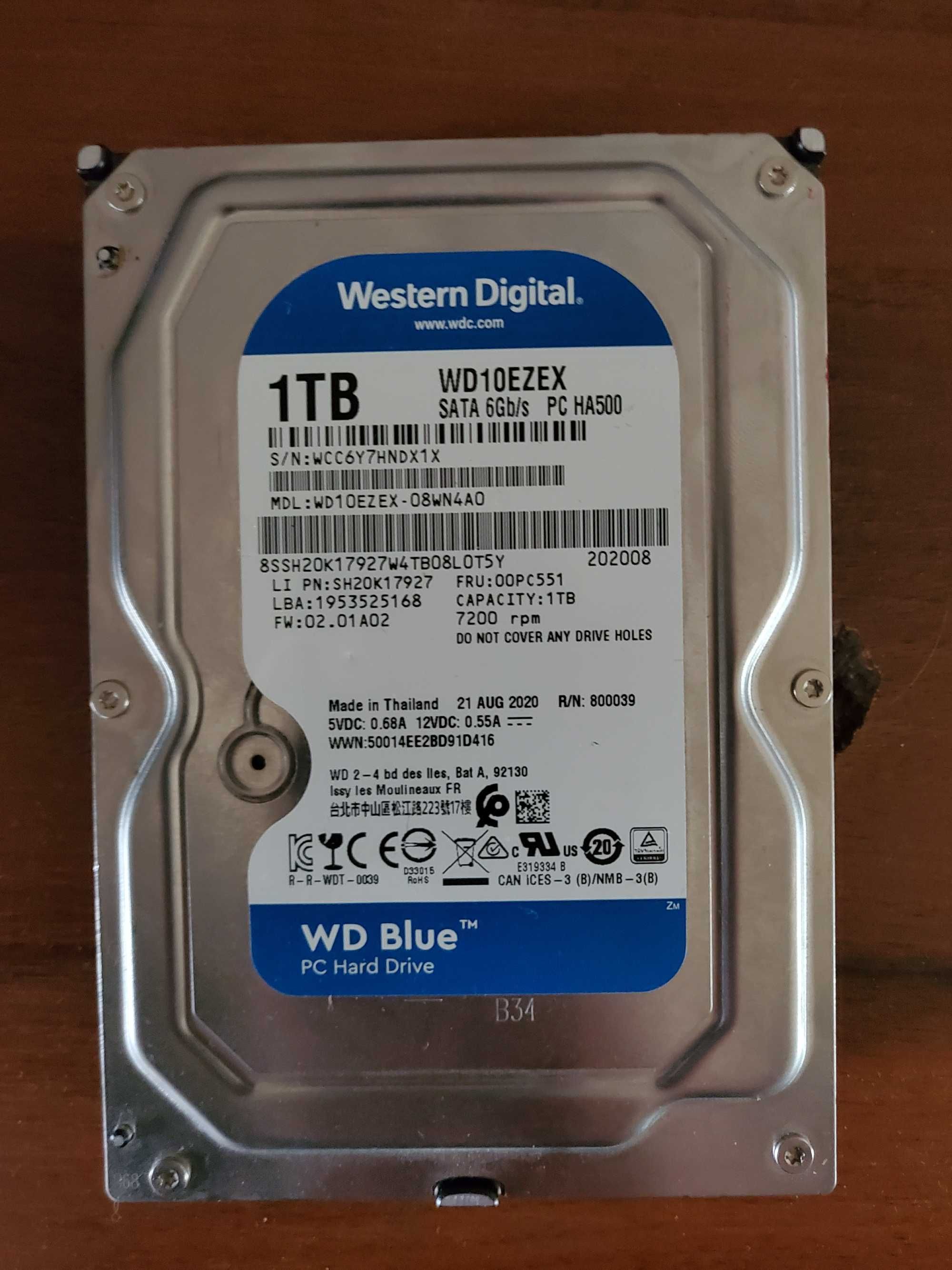 Жорсткий диск Western Digital WD Blue 1 TB Sata 6Gb/s 7200 rpm 3.5