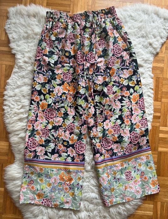 Zara spodnie culotte przewiene