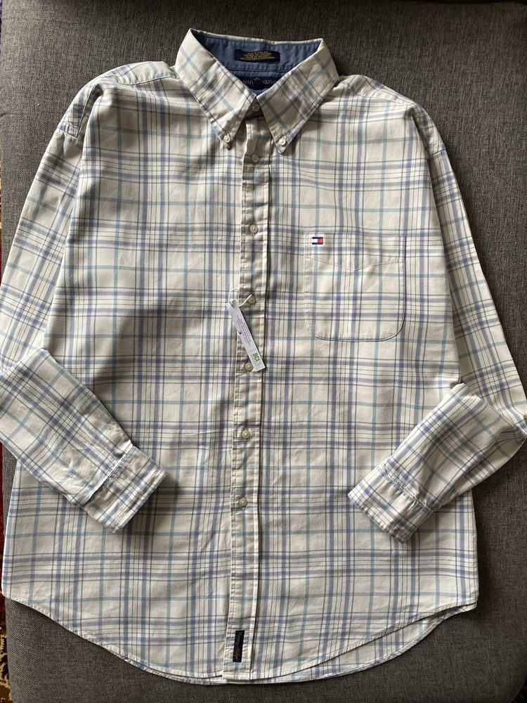 Tommy Hilfiger винтадная рубашка, рубашка в клетку, сорочка, рубаха