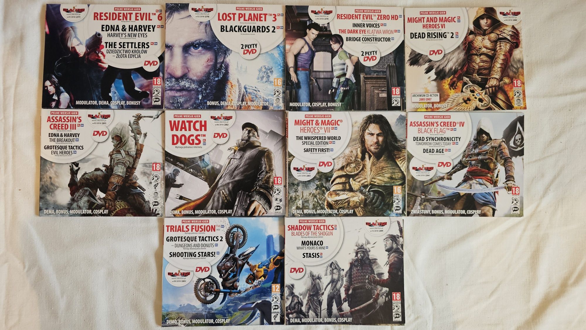 Sprzedam cały rocznik Cd-action z 2018 roku . 13 numerów .