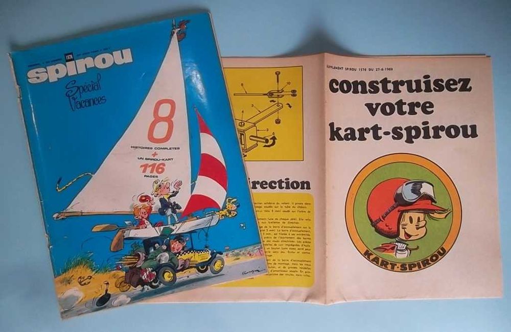Spirou # 1576 com montagem "Kart-Spirou" em formato gigante