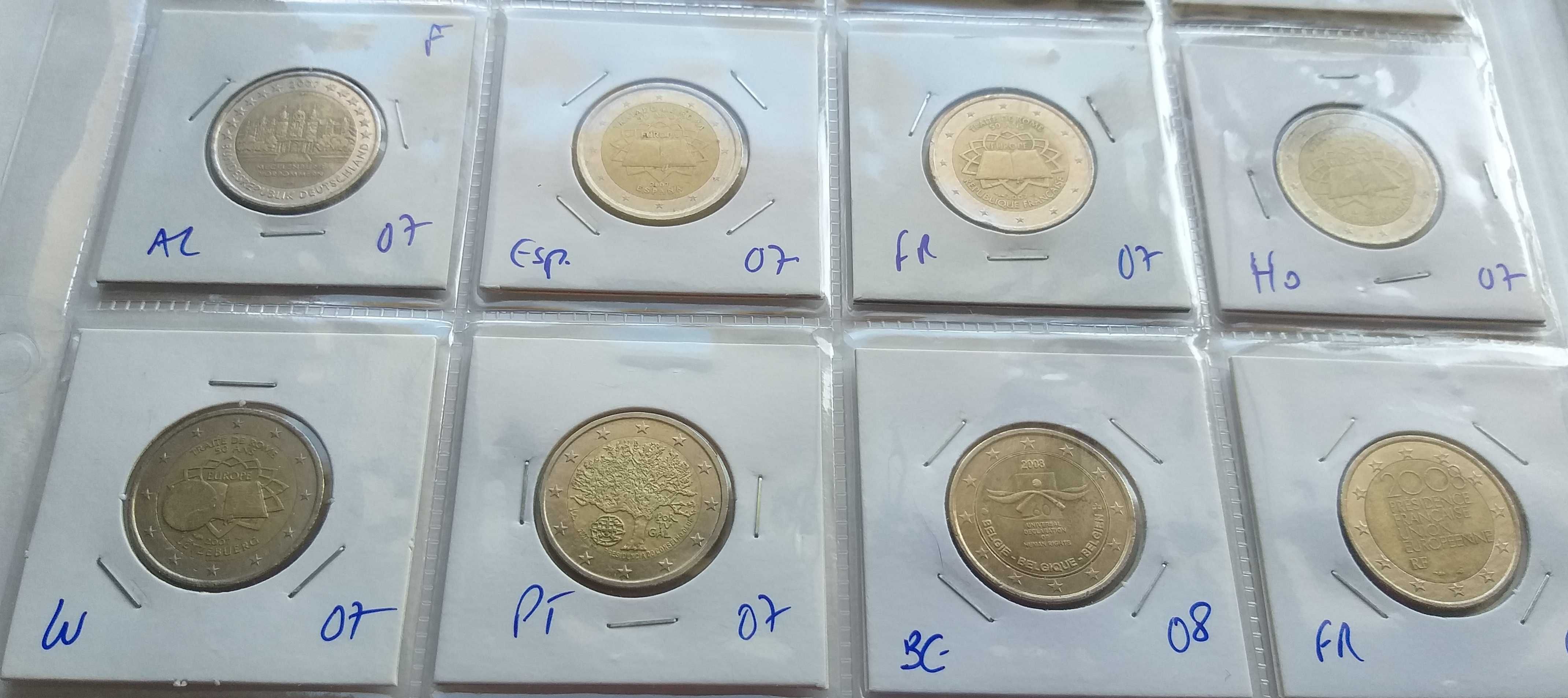 35 moedas de 2€ comemorativas todas diferentes