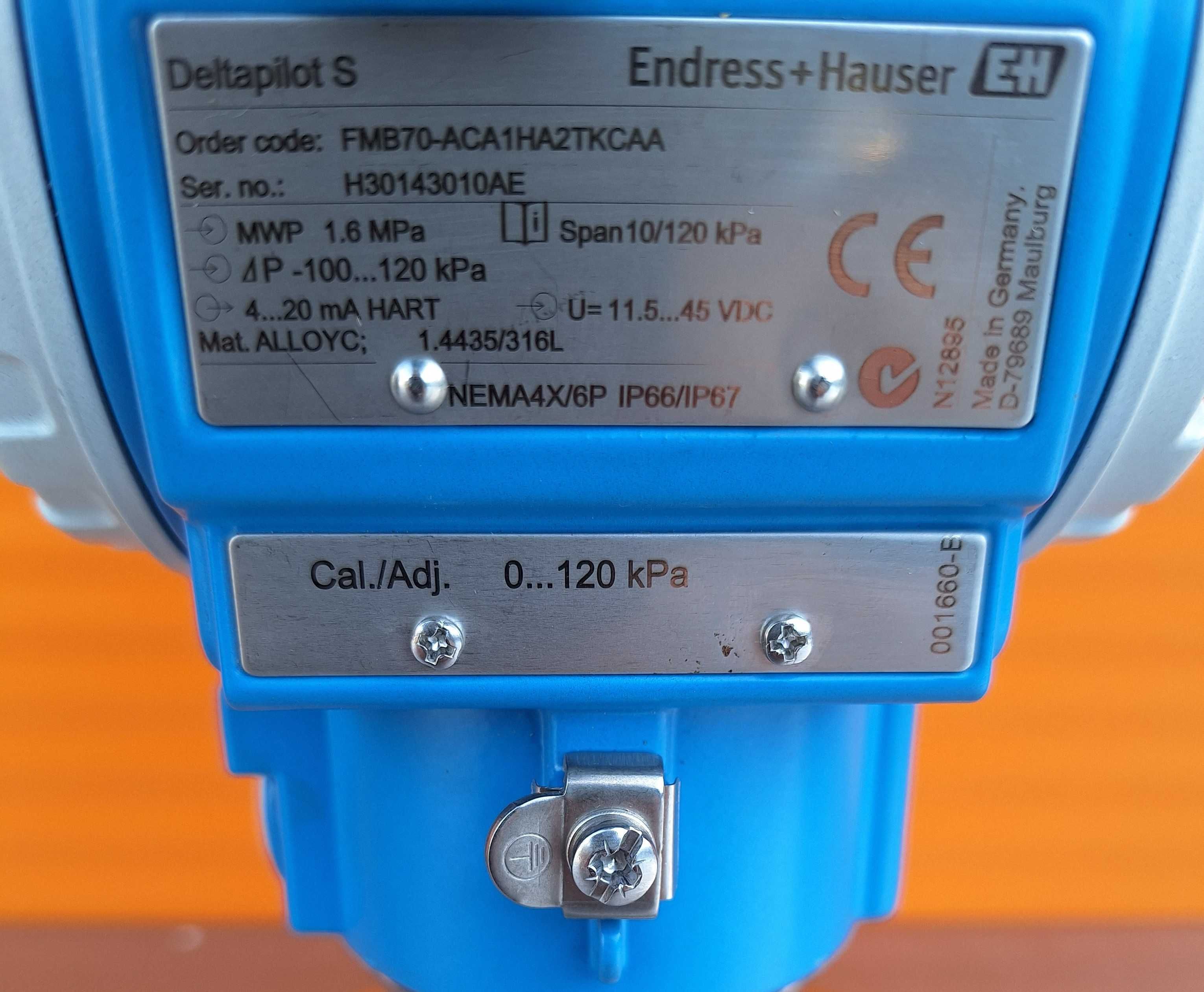 Deltapilot S FMB70 Czujnik Ciśnienia Przetwornik Endress Hauser NOWY