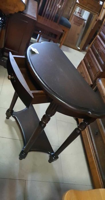 Konsola Stolik drewniana dębowa solidna zgrabna elegancka FV DOWÓZ