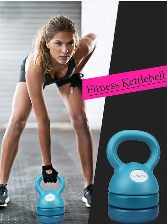 Regulowane Kettlebell 2,4-5,6 kg dla kobiet do treningu fitness