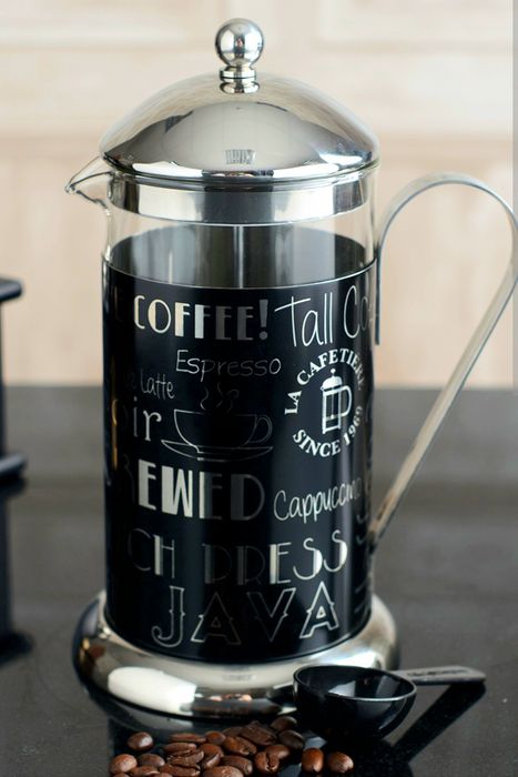 Stalowy French Press do kawy 1 litr stal i szkło 1 litr La Cafetier