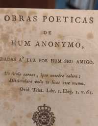 Obras Poeticas de hum Anonymo 1805