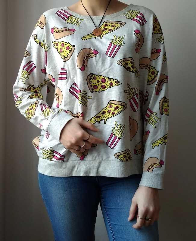 Bluza jedzenie fast food H&M