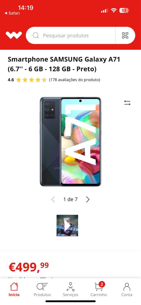 Galaxy A71 / negocio e aceito trocas do meu interesse