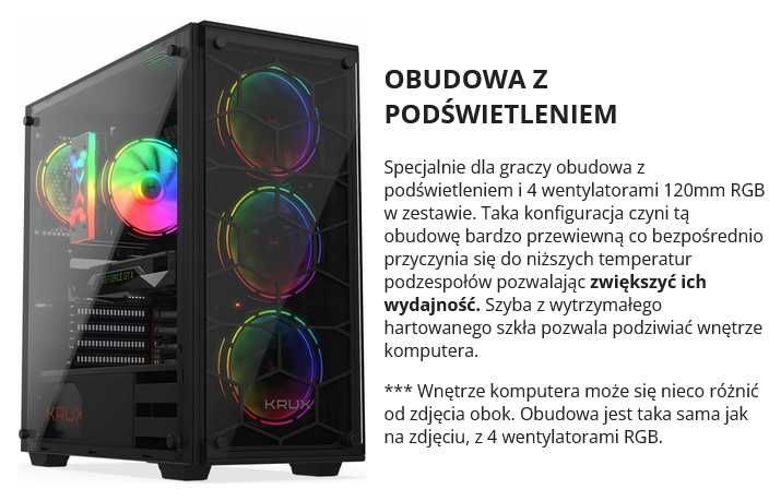 komputer zestaw gamingowy  i7 GTX1650 32GB SSD WIN10