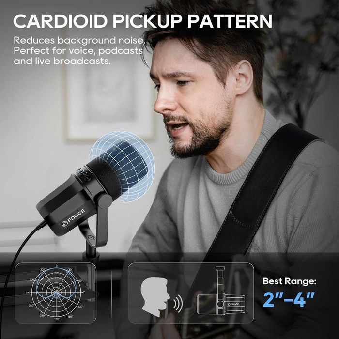 Mikrofon dynamiczny wokalny Fduce SL40 USB/XLR