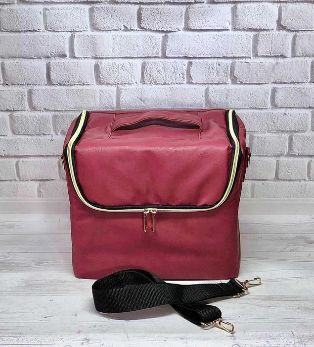 Бьюти кейс сумка мастера для косметики  раздвижные полочки кожзам