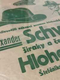 Alexander Schwarc siraky a cepice plakat grafika prl vintage design