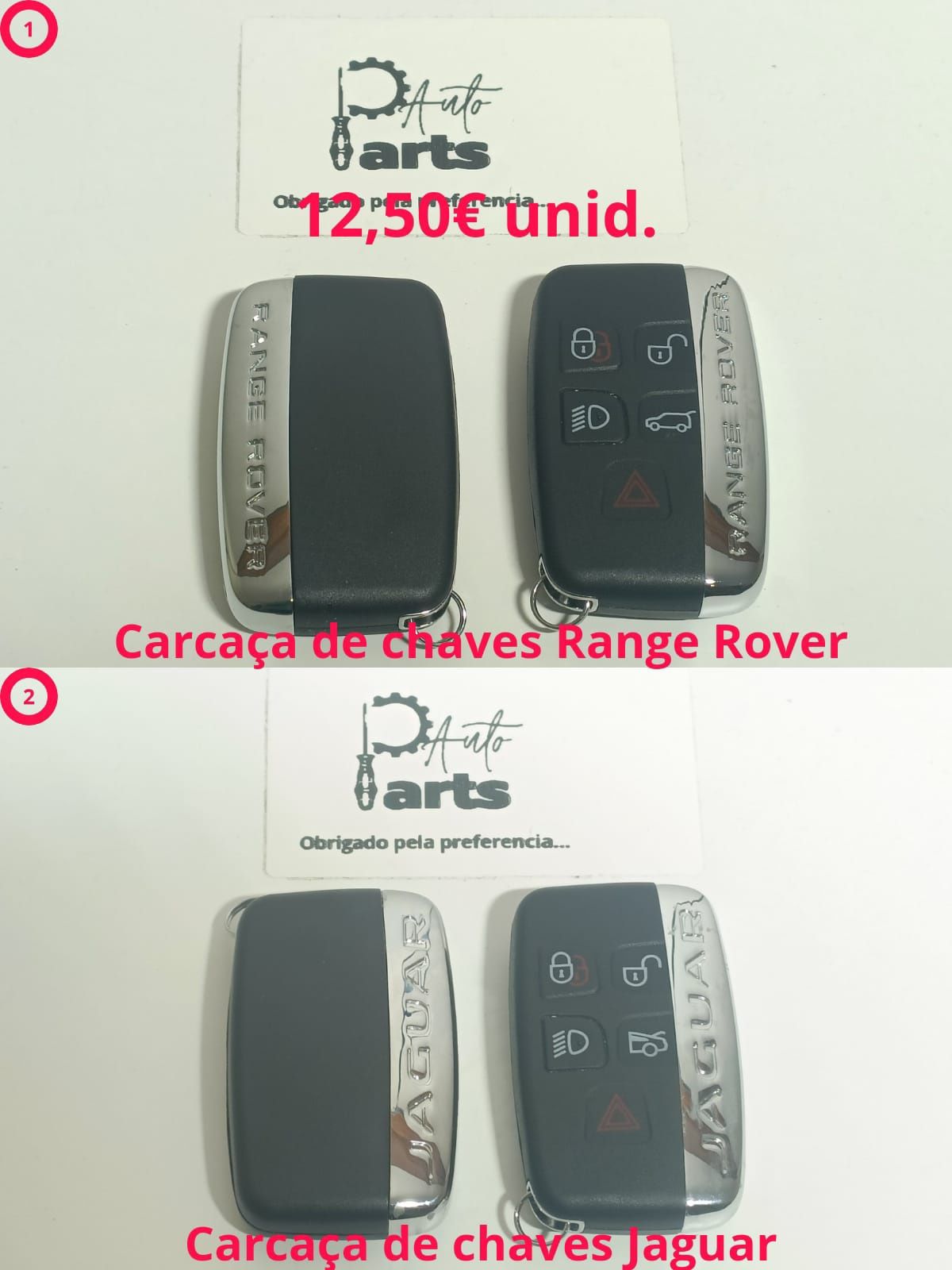 Carcaça caixa de chaves Land Rover/Range Rover/Jaguar