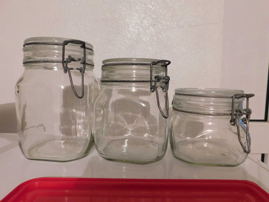 Frascos de vidro de conservação marcas FIDO e PASABAHCE