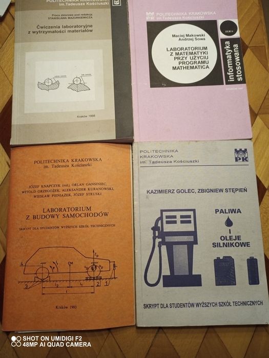 Książki Politechnika Krakowska dział budowa samochodów