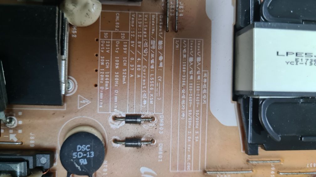 TV SAMSUNG UE49KU6600U para peças
