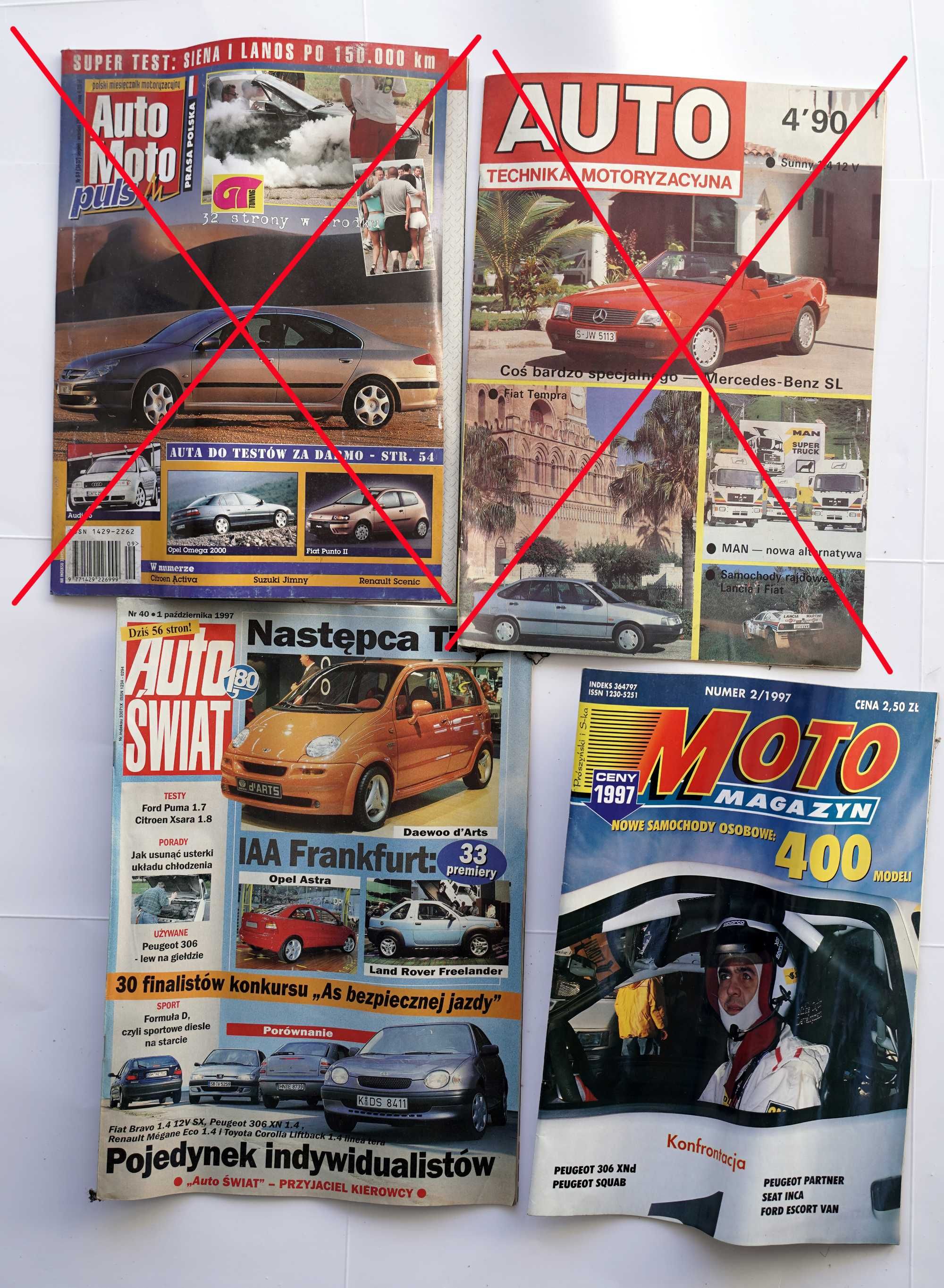 Gazety motoryzacyjne lata 1997 - 1999,