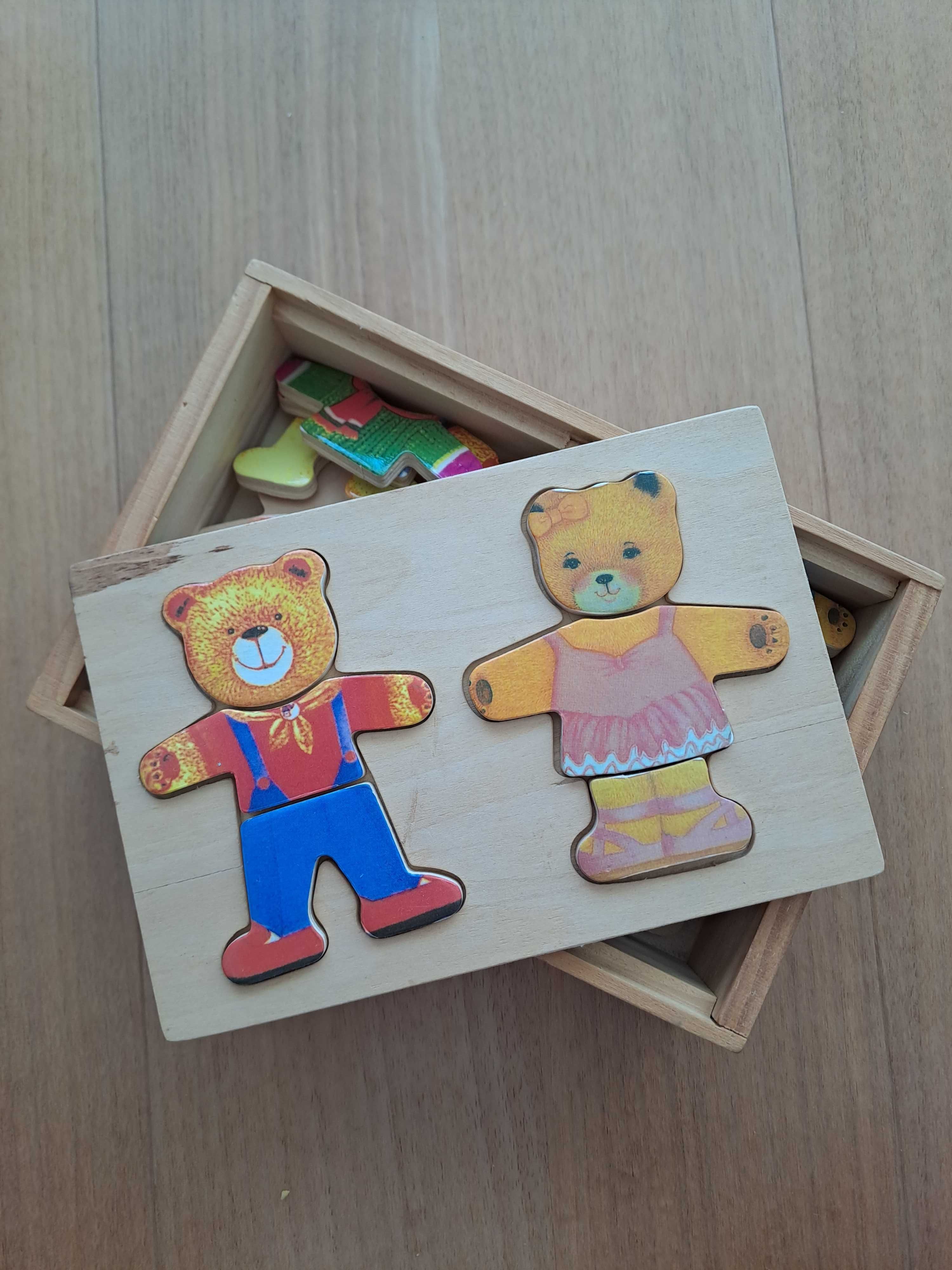 Jogo puzzle de madeira para bebé