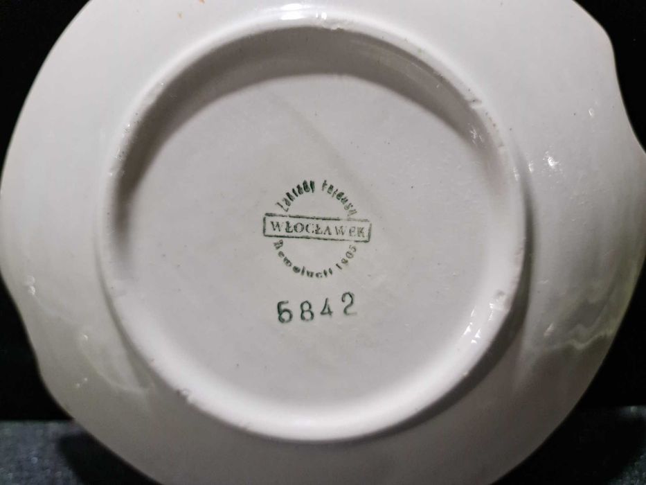Włocławek Elżbieta Piwek-Białoborska patera do ciast talerze vintage