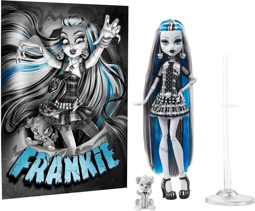 Lalka Monster High Reel Drama - Frankie Stein + Akcesoria
