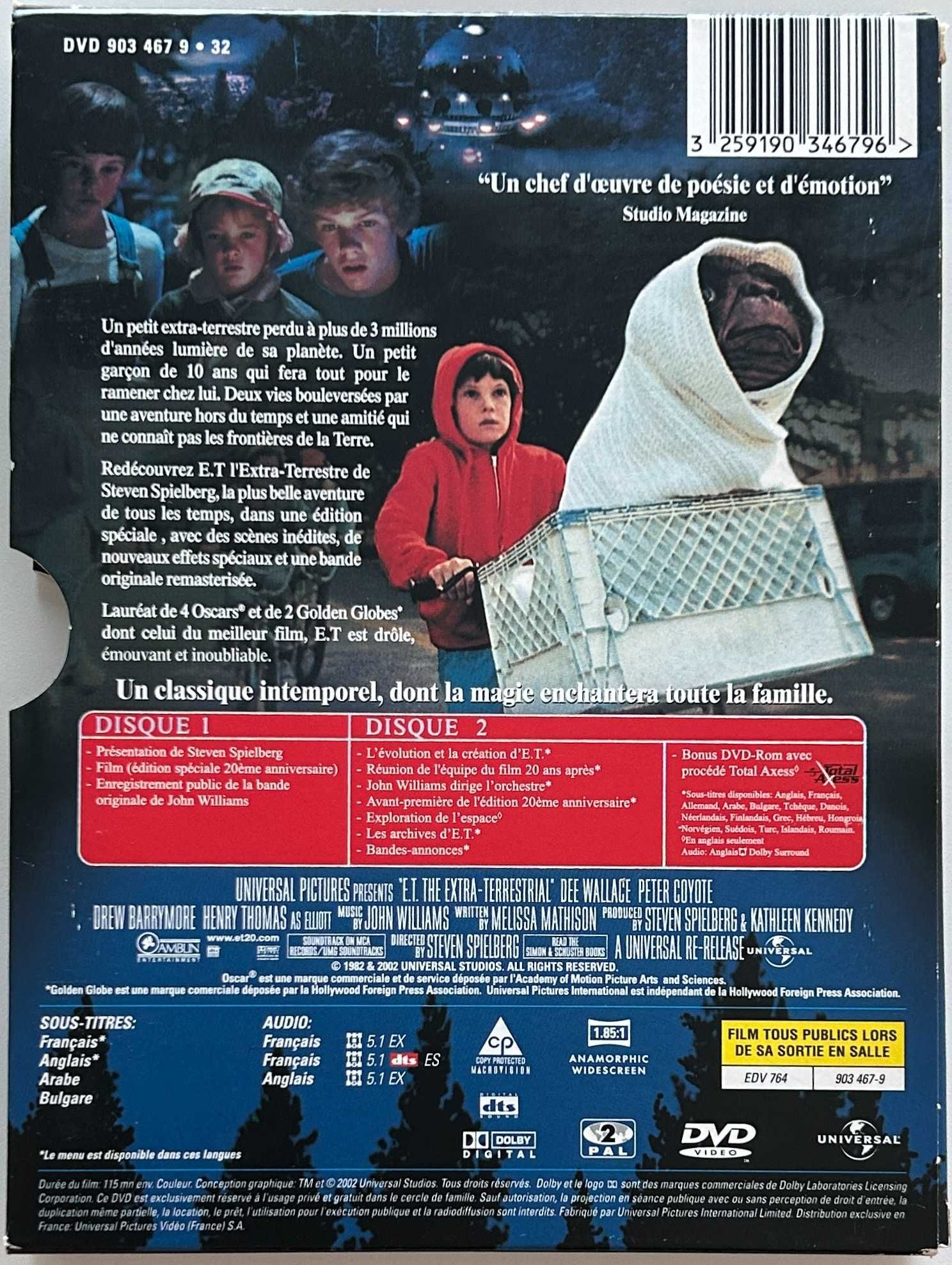 E.T. - The Extra-Terrestrial - Special edition - remastered - DVD x 2
