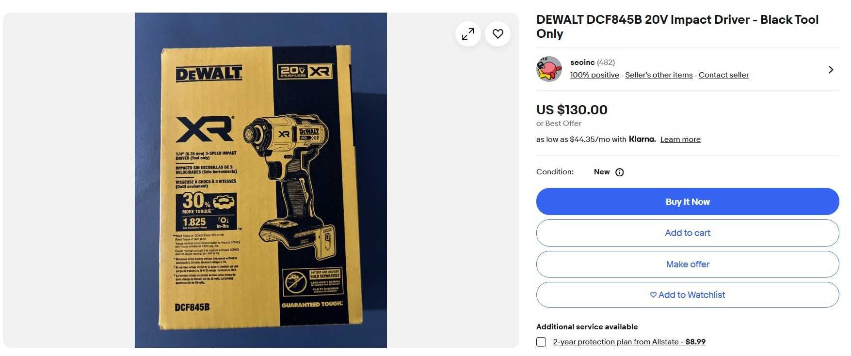 Імпакт Dewalt DCF845B 18/20v XR