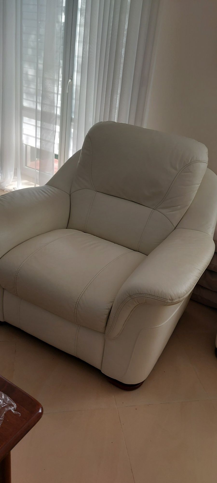 Salonowy komplet wypoczynkowy skóra naturalna