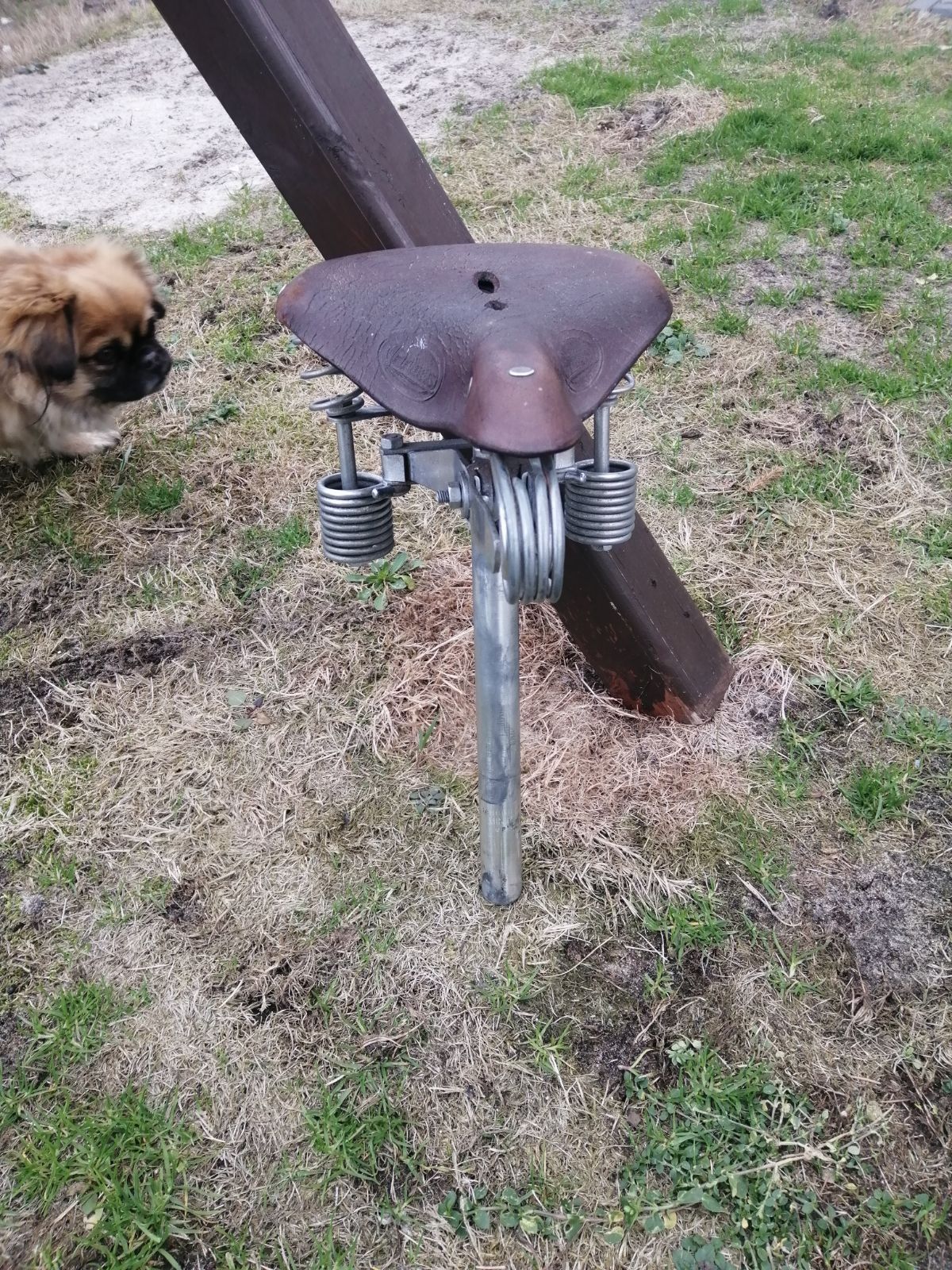 Siedzenie siodełko do rowera skórzane Lepper