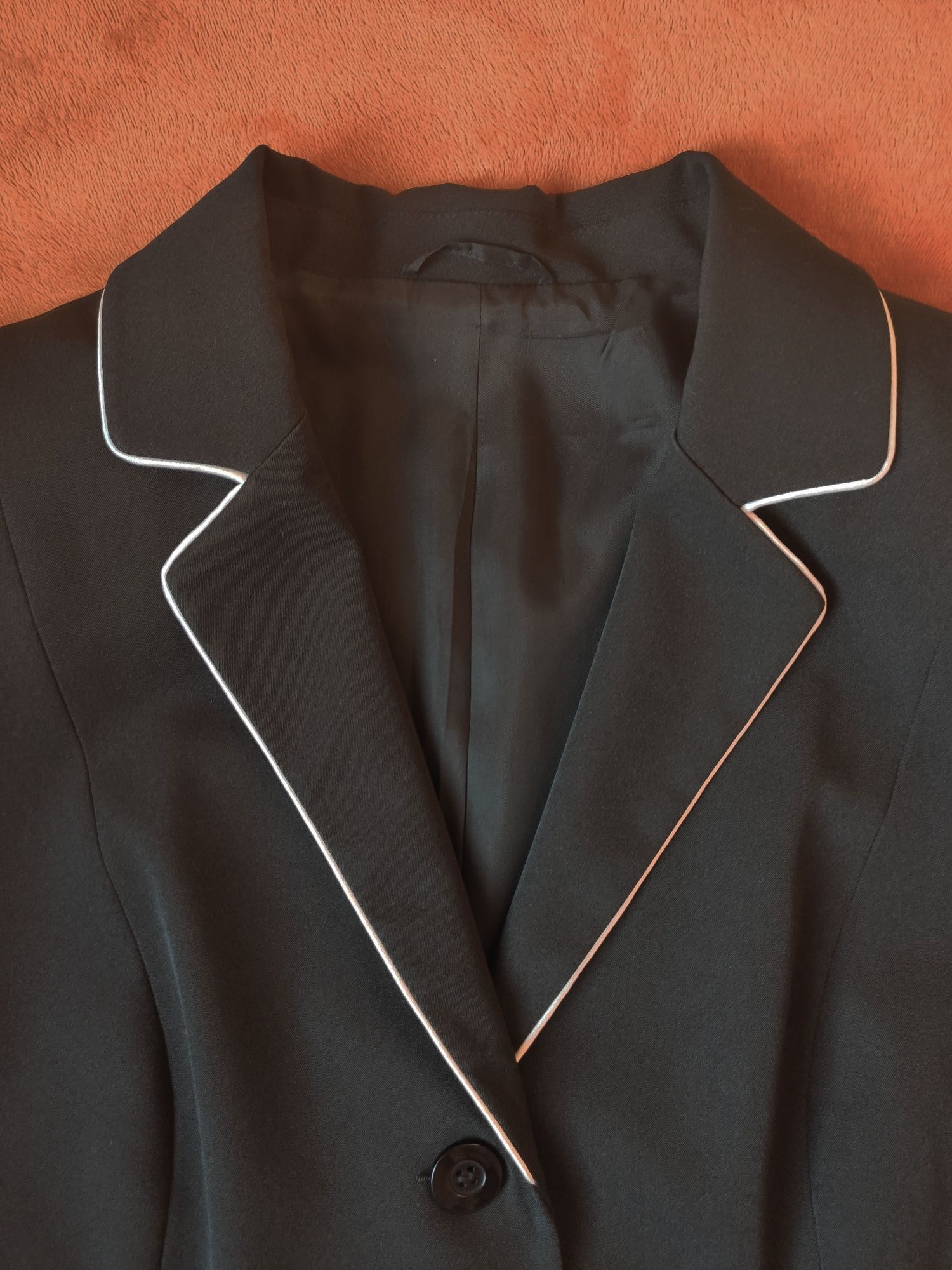 Klasyczny Elegancki czarny Żakiet stan idealny