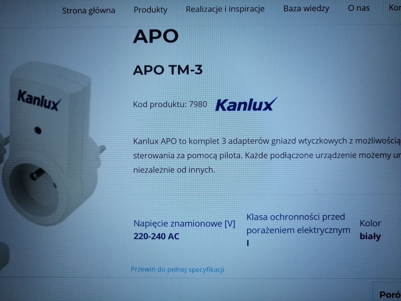 Zegar programator sterujący APO tm3 Kanlux