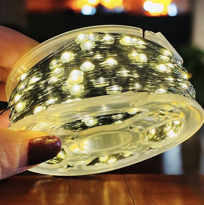 Гирлянда Капля Росы 100 м тепло-белый свет ( премиум качество)