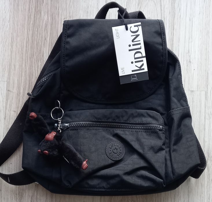 Kipling czarny plecak mały