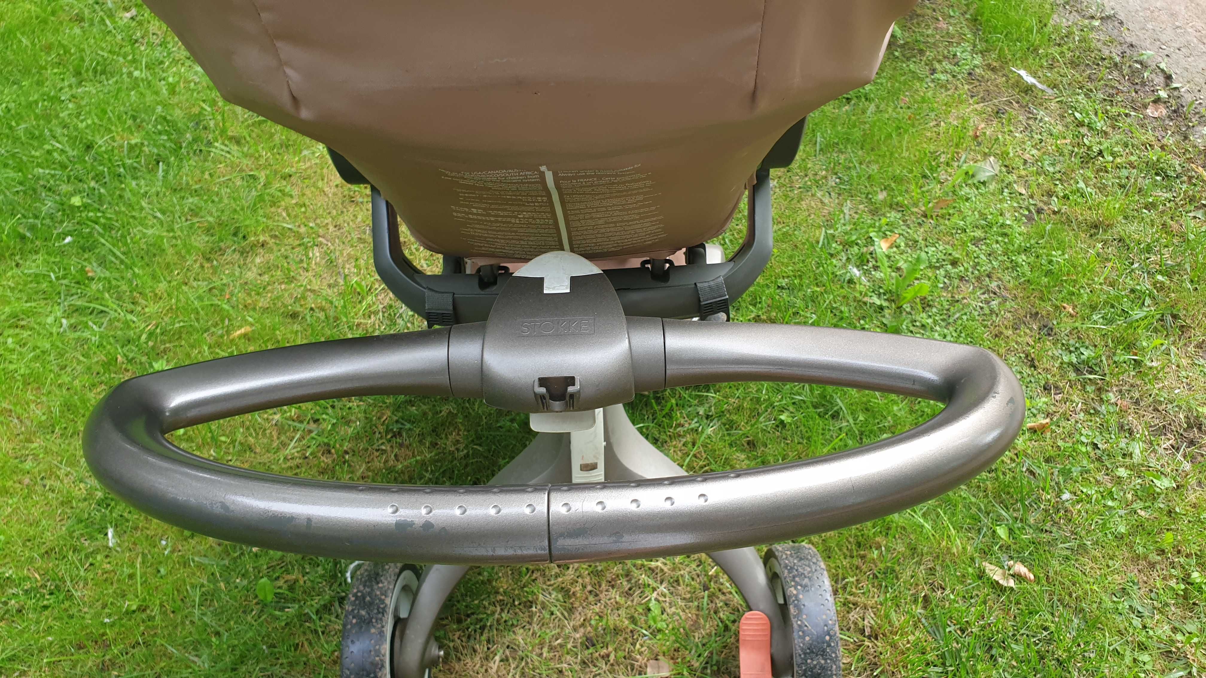 Wozek 3 w 1 Stokke Xplory V4 Brown brązowy Gondola Spacerowy + Fotelik