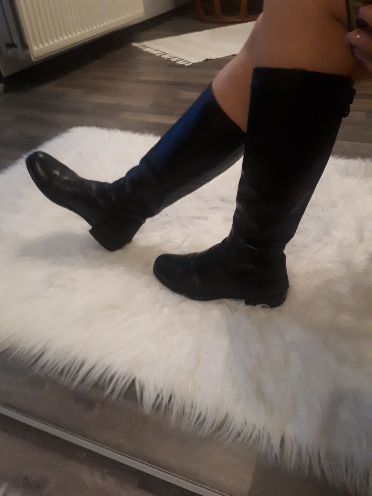 Czarne buty wysokie OBJECTS MIRROR rozmiar 37