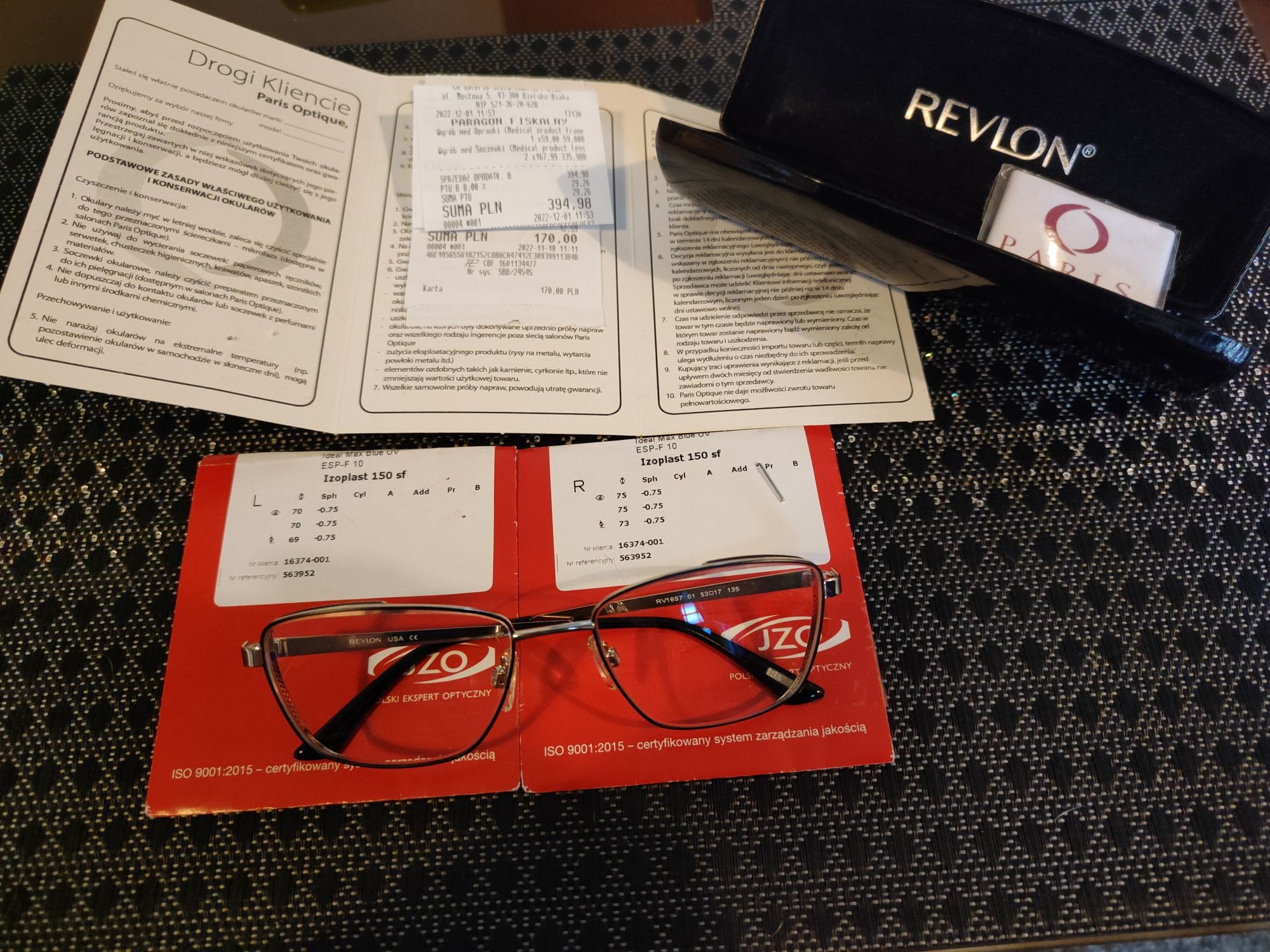 Okulary korekcyjne Revlon, szkła -0,75 ochrona UV, antyrefleks