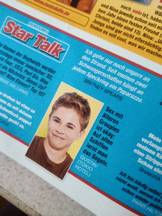 Popcorn gazeta czasopismo Niemcy naklejki Tokio hotel