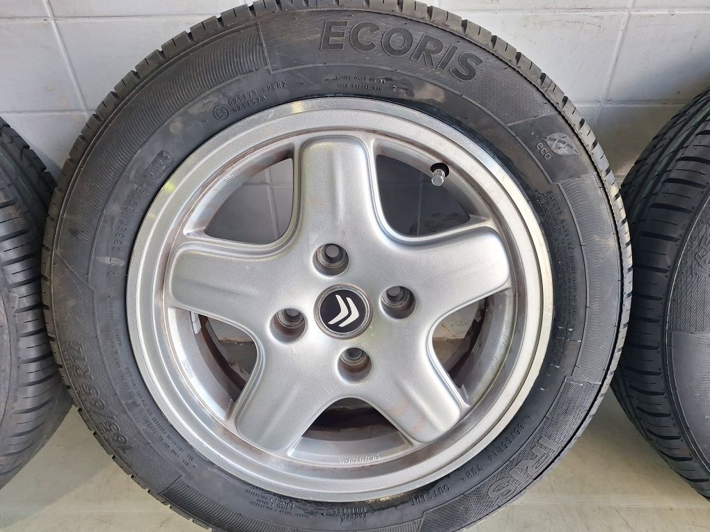 Jantes 14 originais Peugeot com pneus novos 165/65 R14