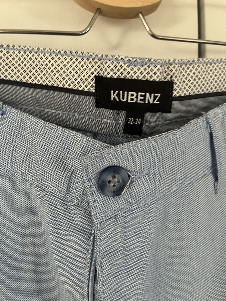 Spodnie chinosy jasnoniebieskie Kubenz 32-34