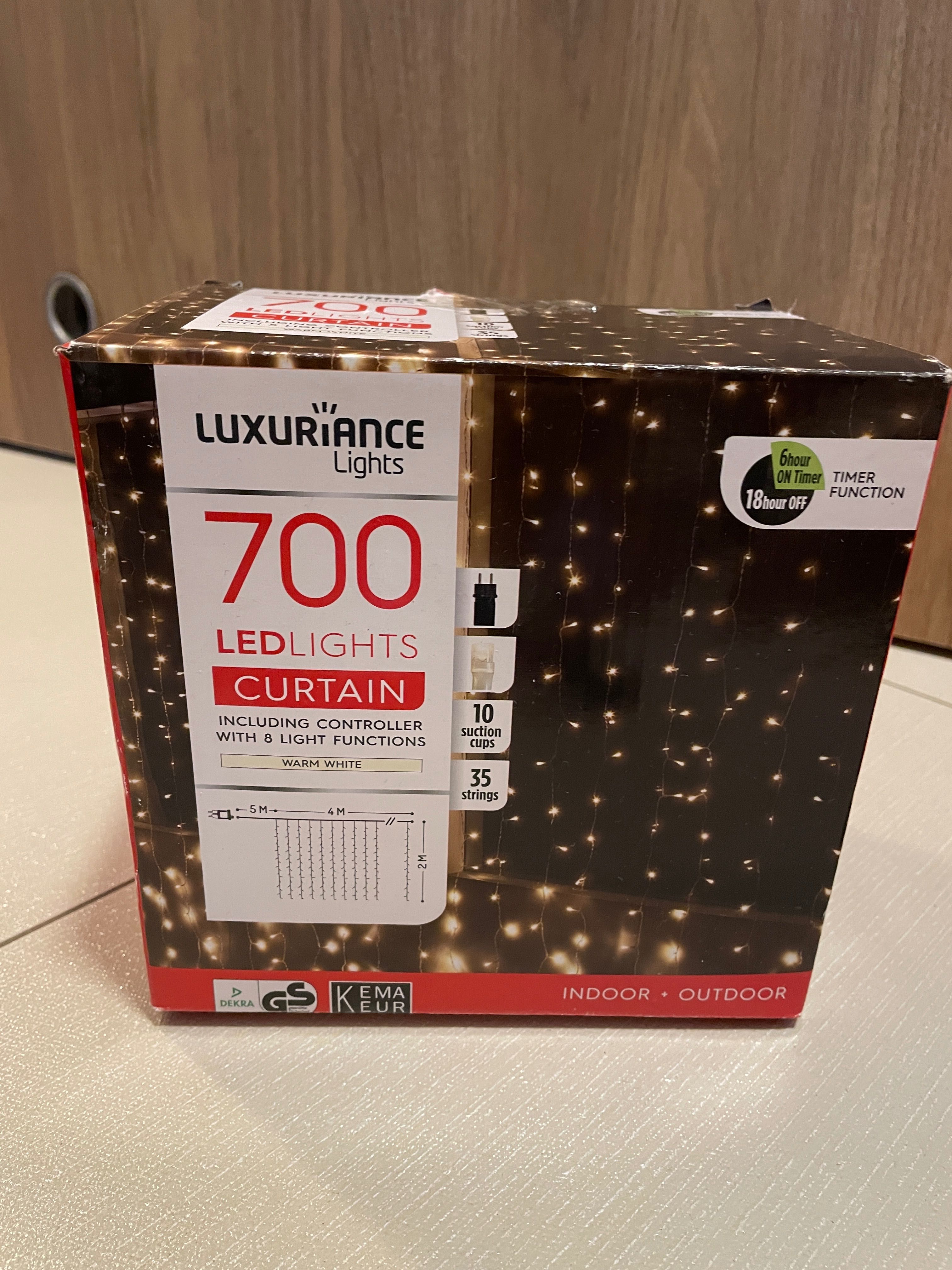 Kurtyna świetlna lampki 700 LED 400x200 zewnętrzna girlanda
