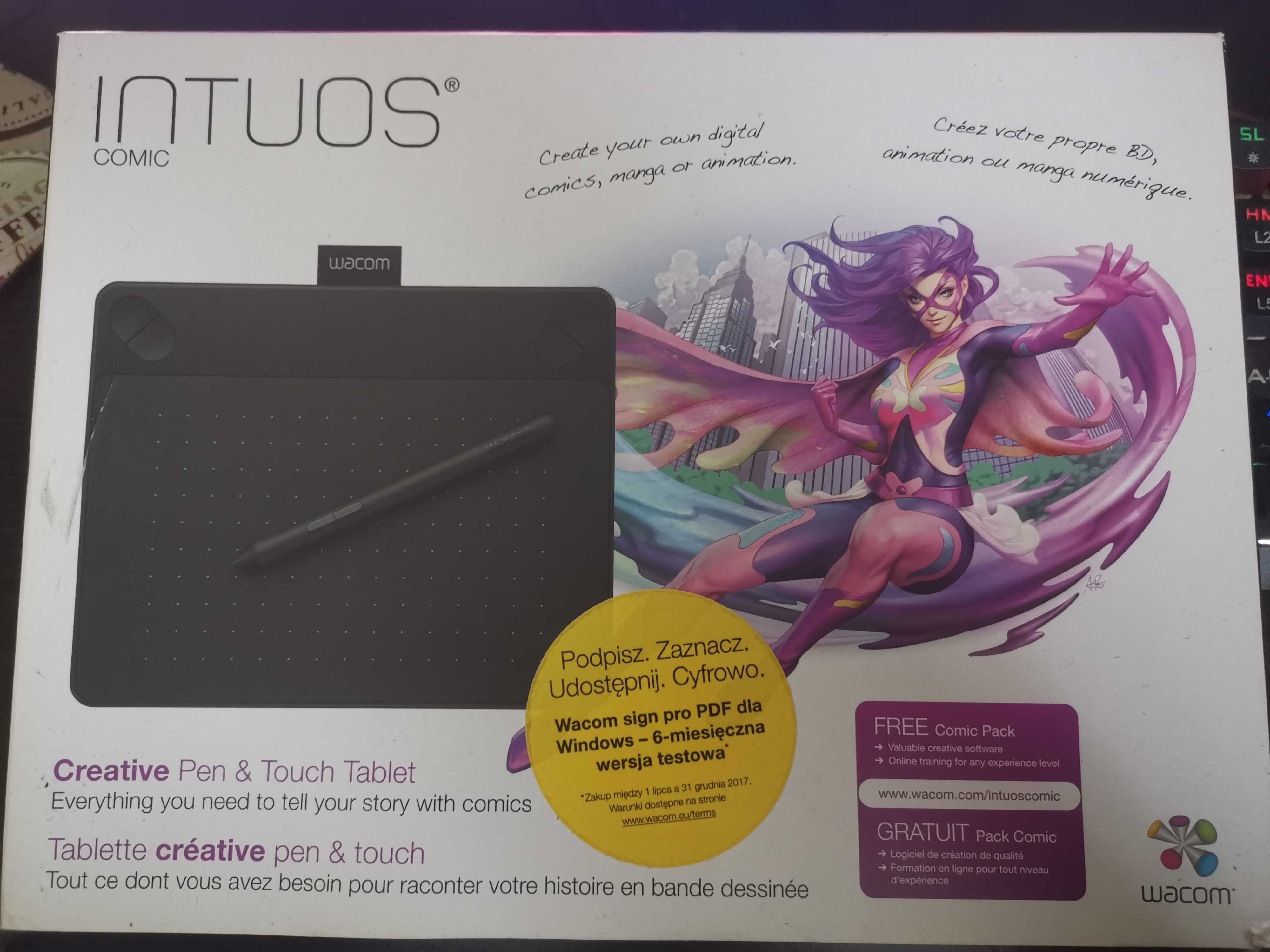 Tablet graficzny Wacom Intuos Comic S (A6) CTH-490CK czarny