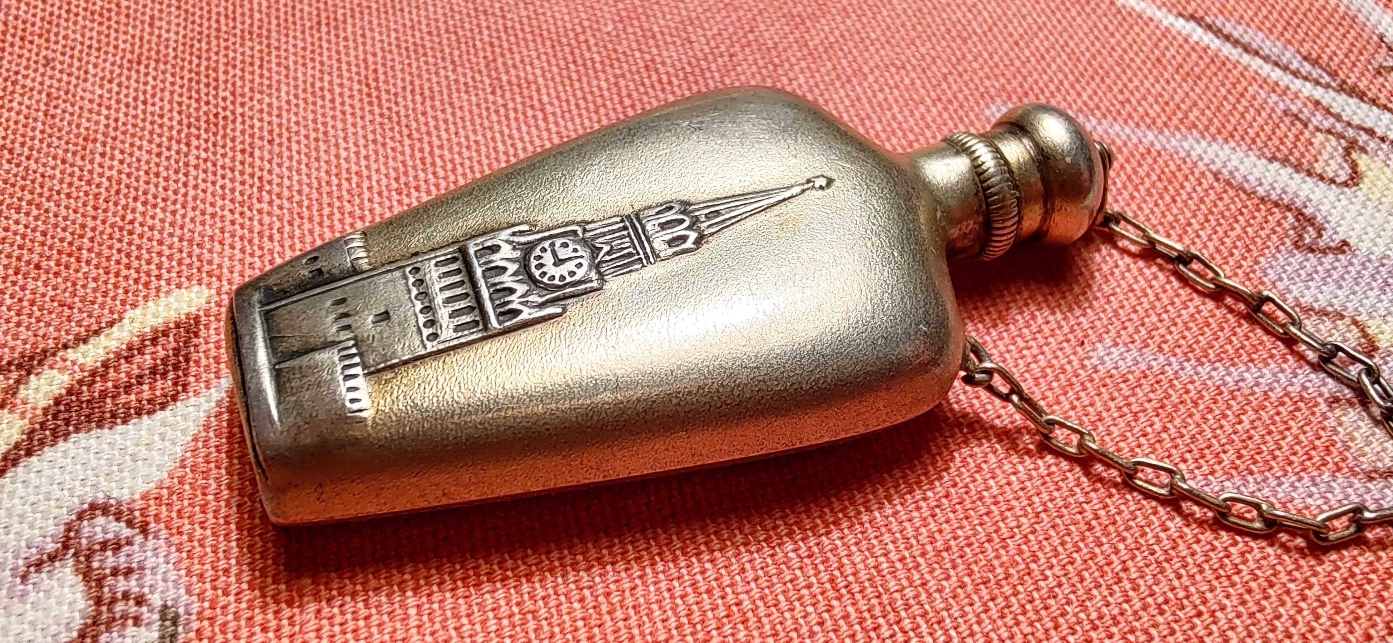 Винтажный серебряный флакон для духов 875°со звездой, СССР