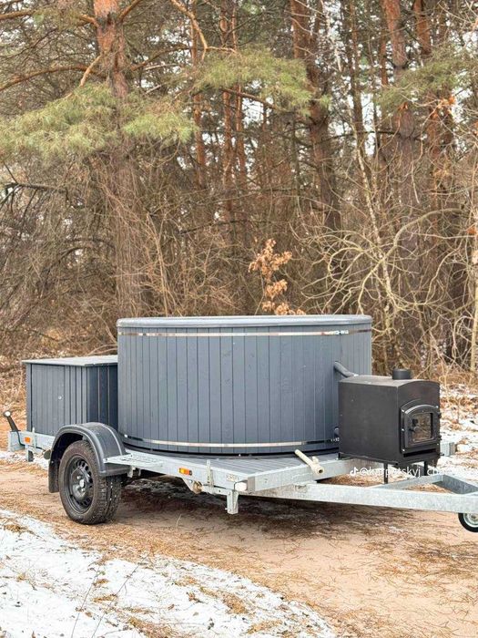 Карпатський чан. Купіль з пічкою на дрова. Вуличне джакузі.