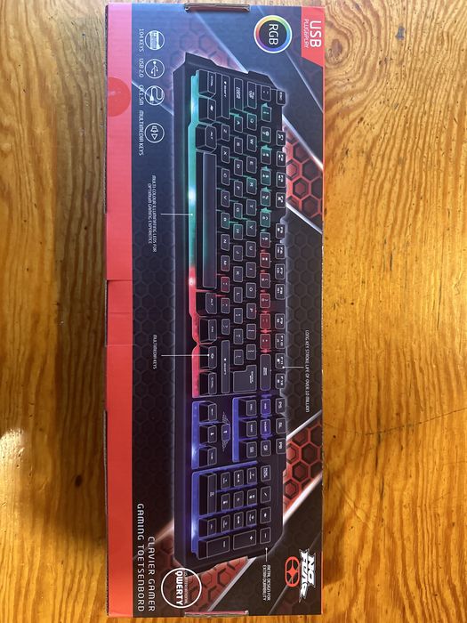 Klawiatura gamingowa RGB No Fear membranowa usb czarna