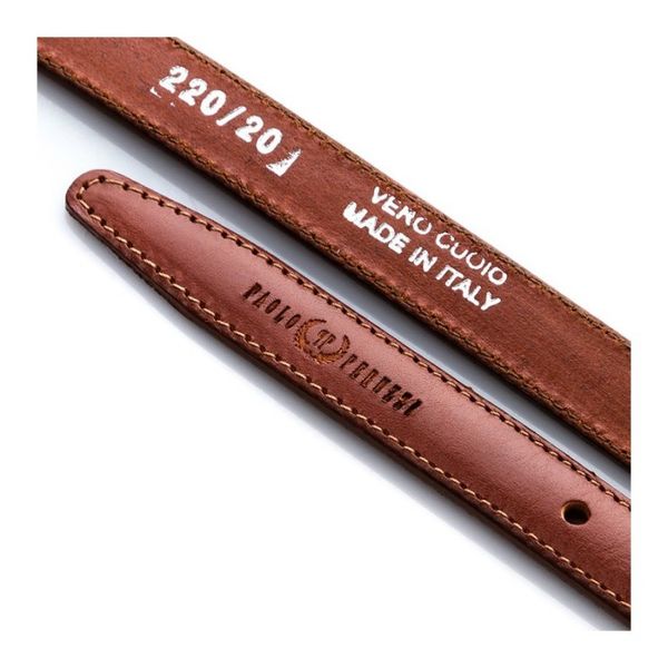 skórzany pasek damski paolo peruzzi wb04-cg - 100 cm